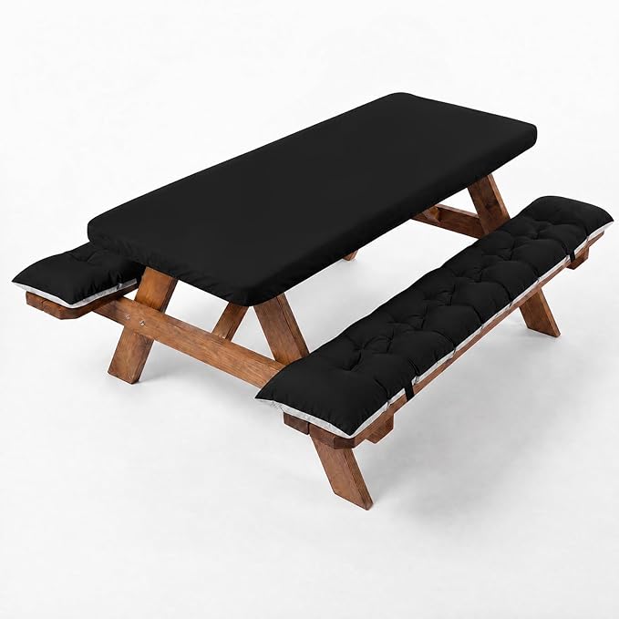Picnic Table Cover & Bench Cushion Set (3-Piece)