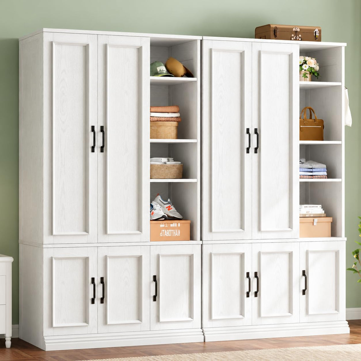 White 5-Door Wardrobe
