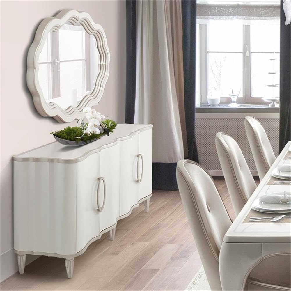 MICHAEL AMINI London Place Sideboard with Mirror - Creamy Pearl