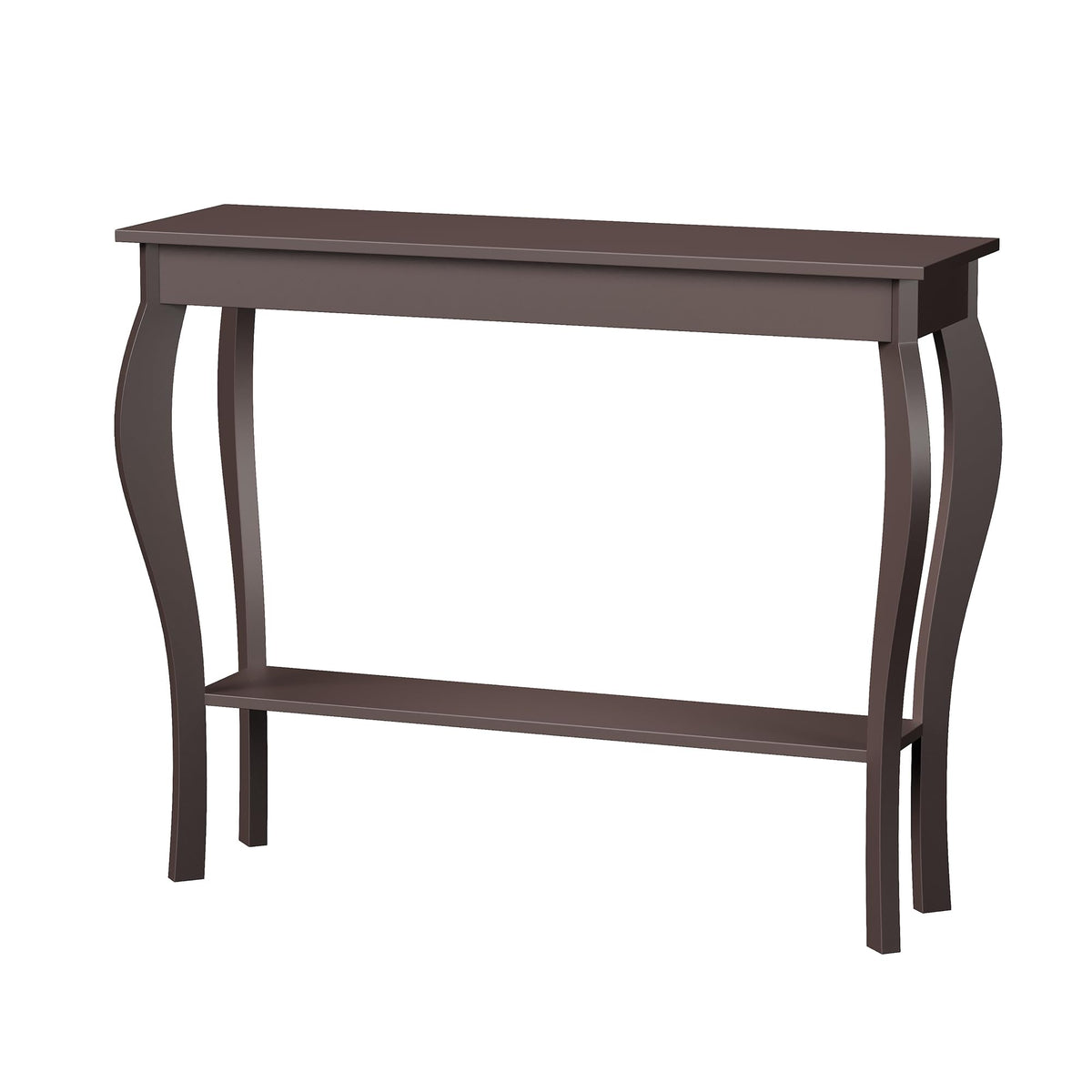 ChooChoo 39" Narrow Entryway Table with Storage Shelf, Espresso