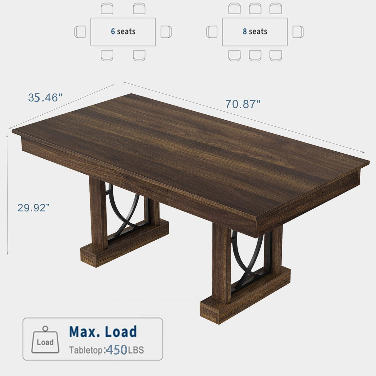 Dining Table with 2 Drawers