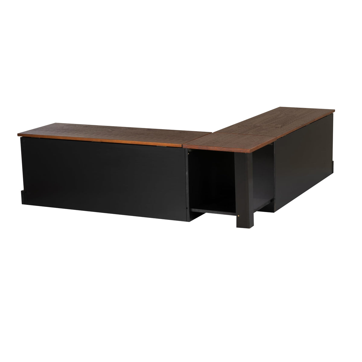 Backless Corner Storage Bench