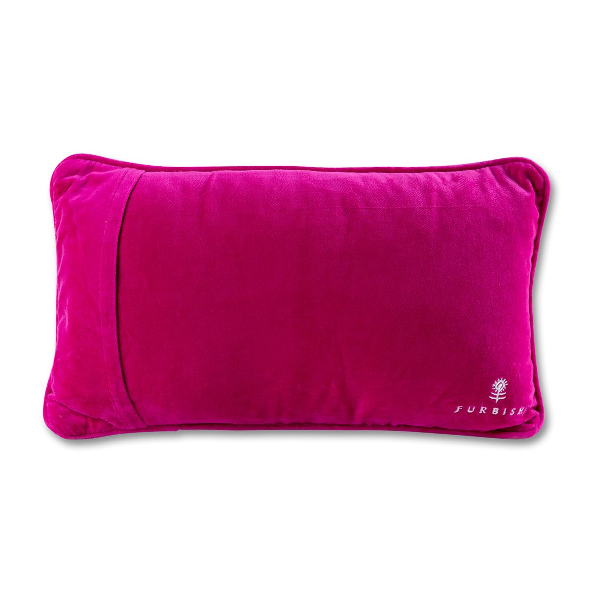 FURBISH Needlepoint Decorative Throw Pillow - Come Sit by Me - 9" x 15" - Small Embroidered Accent Pillow for Bed, Chair, Couch, Sofa - Eclectic Home Decor