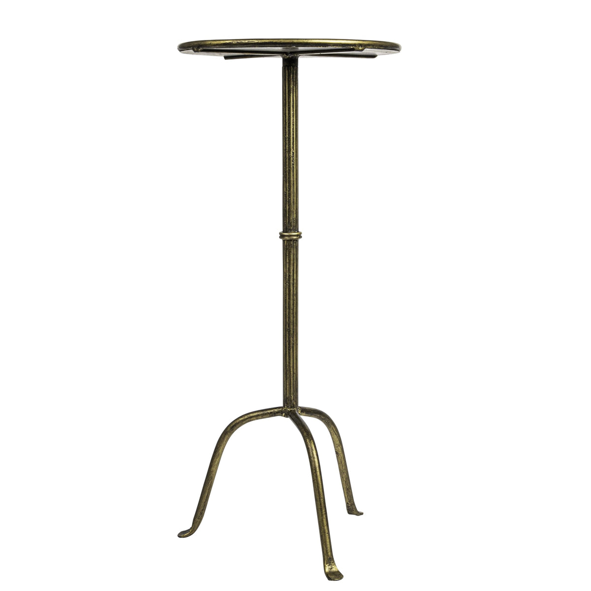 Creative Co-Op Metal Martini Cocktail Table, Antique Brass