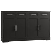 HOSTACK 60" W Sideboard Buffet Cabinet with Storage, Kitchen Cabinet, Black