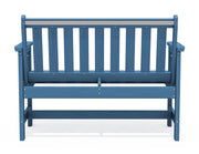SERWALL Outdoor Bench, HDPE Outdoor Benches Weatherproof, 2-Person Garden Bench with 660 lbs Weight Capacity, Patio Benches for Outdoors, Garden, Porch, Backyard and Park, Navy Blue