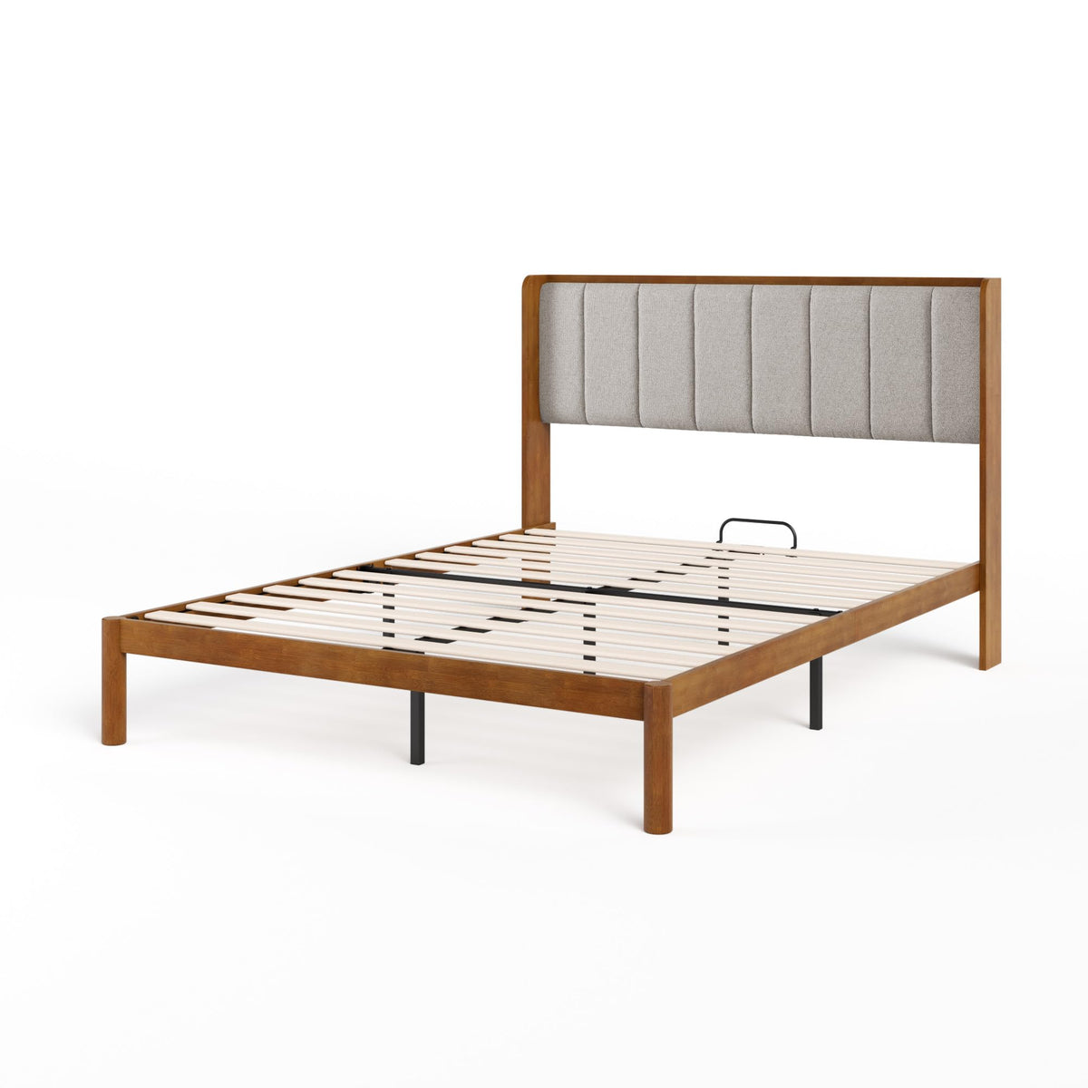 Queen Bamboo Wingback Platform Bed