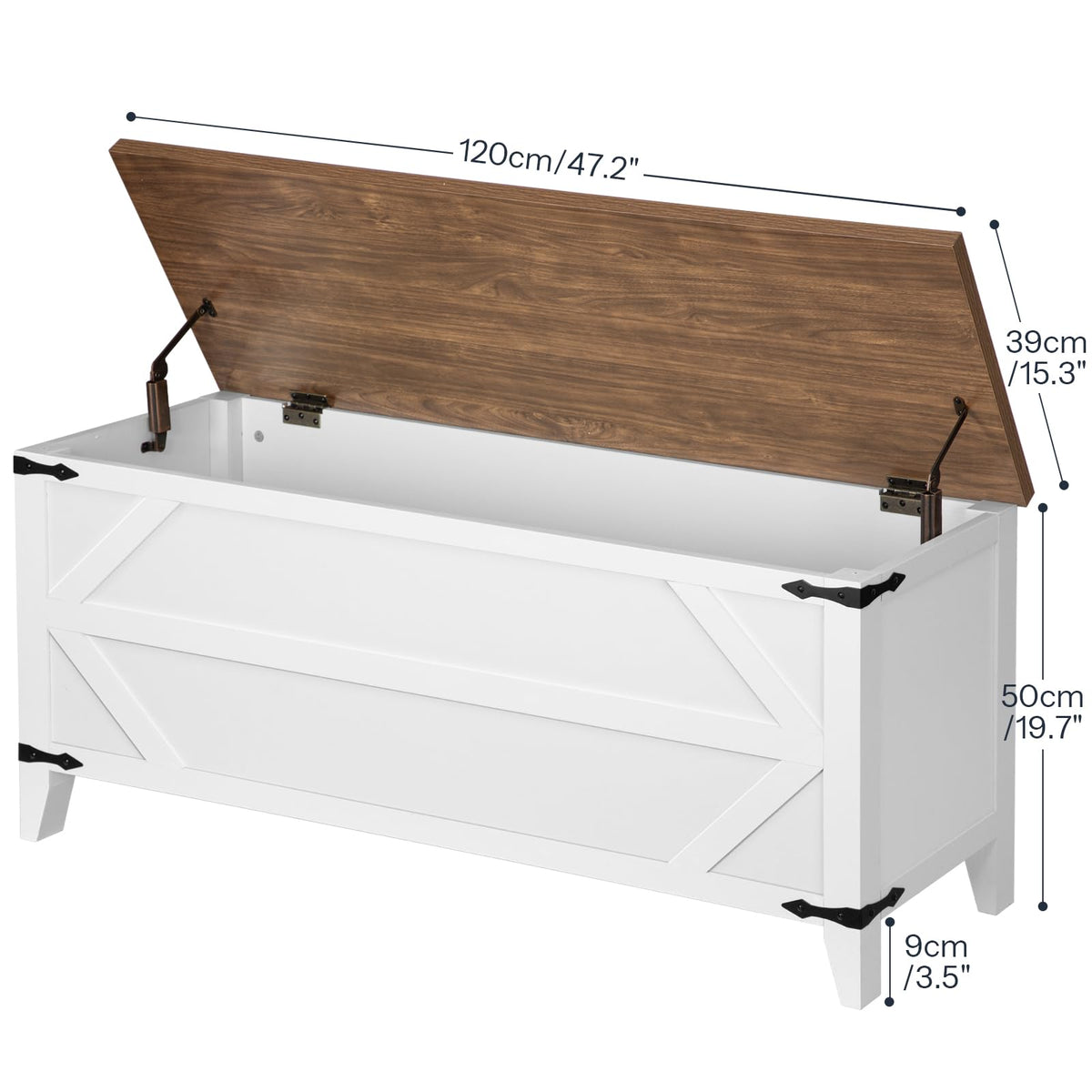 Farmhouse Toy Storage Bench