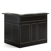 L-Shaped Corner Bar Cabinet with Stemware Racks