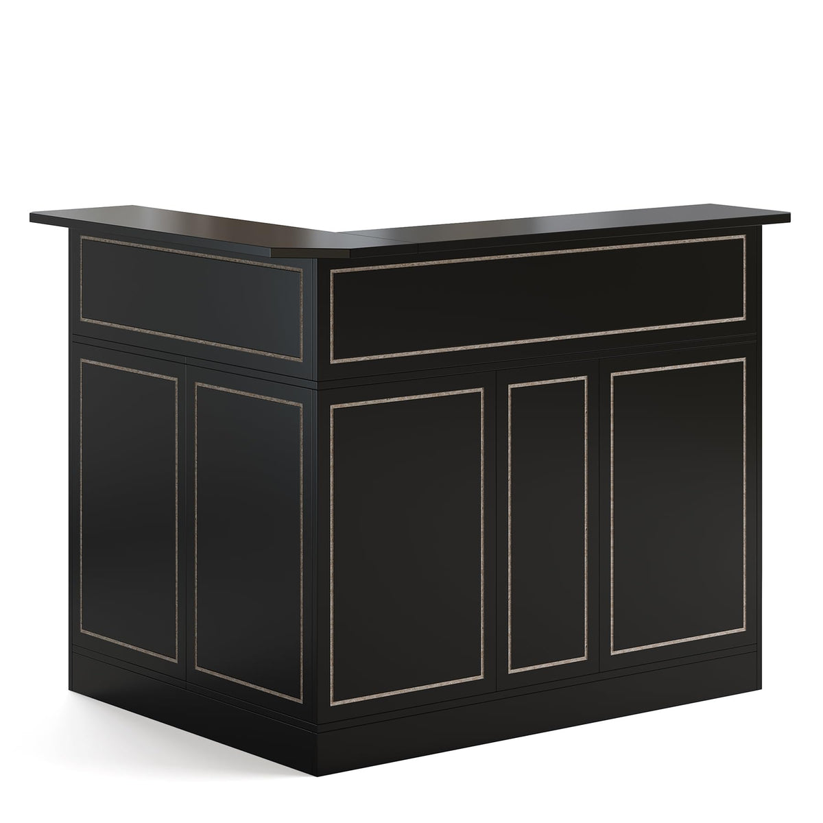 L-Shaped Bar Cabinet