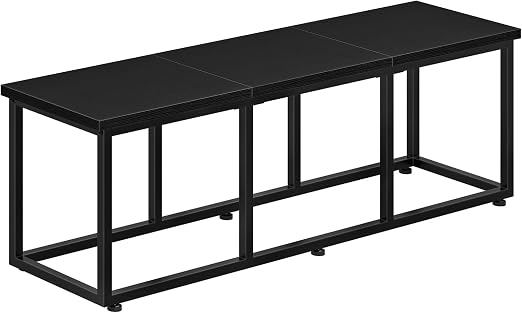 47.2" Industrial Dining Bench with Steel Frame