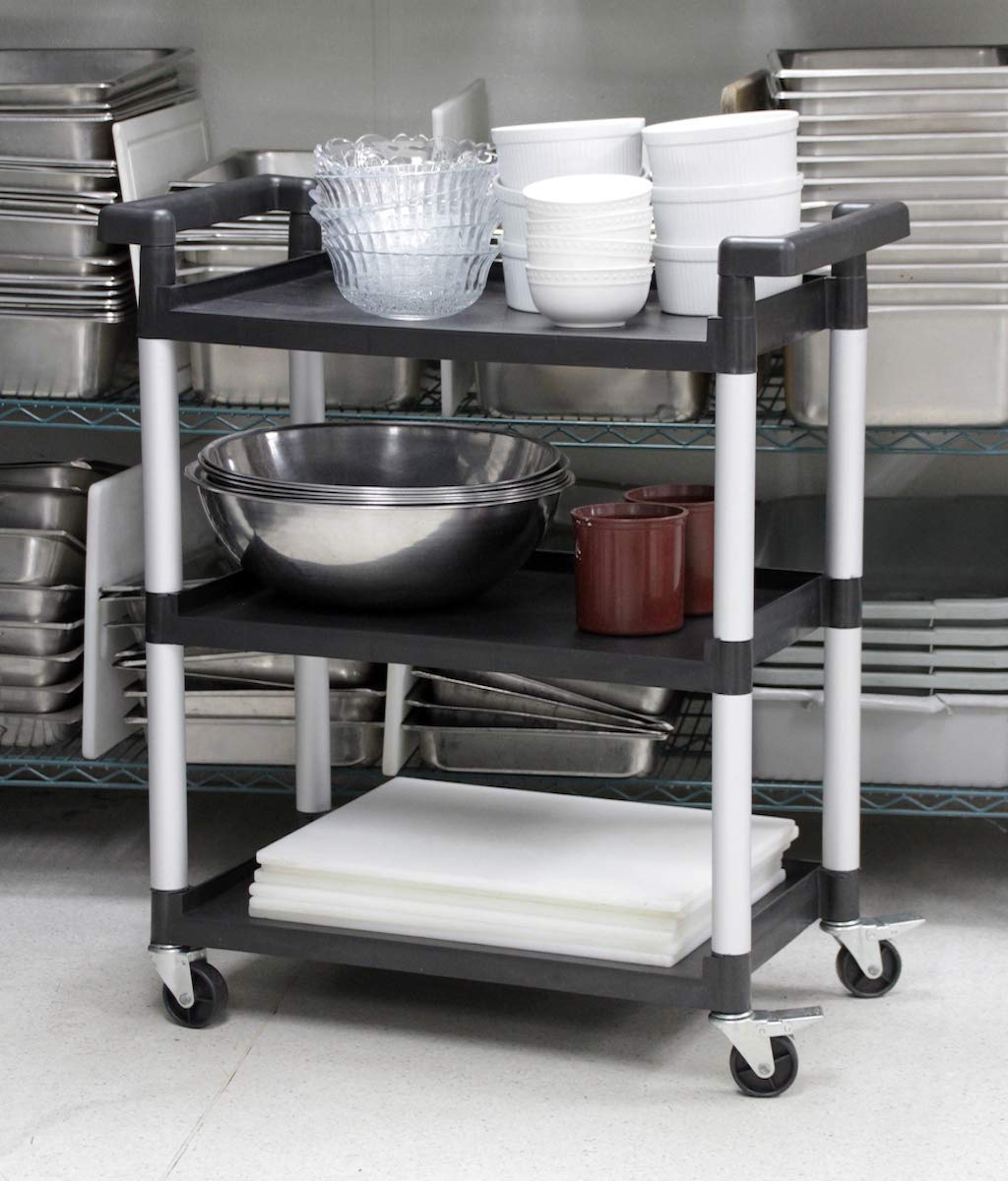 3-Shelf Utility Cart with Wheels