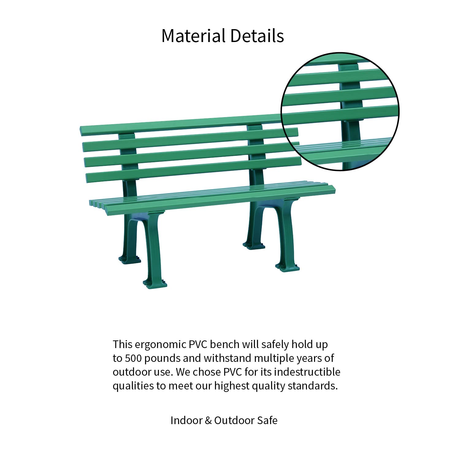 Weatherproof PVC Outdoor Bench