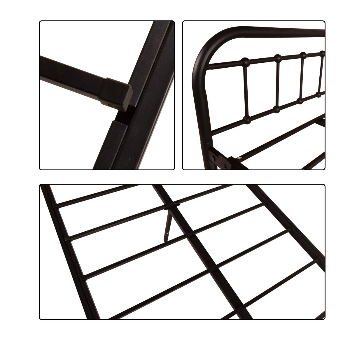 Twin Metal Daybed Frame with Heavy Duty Slats