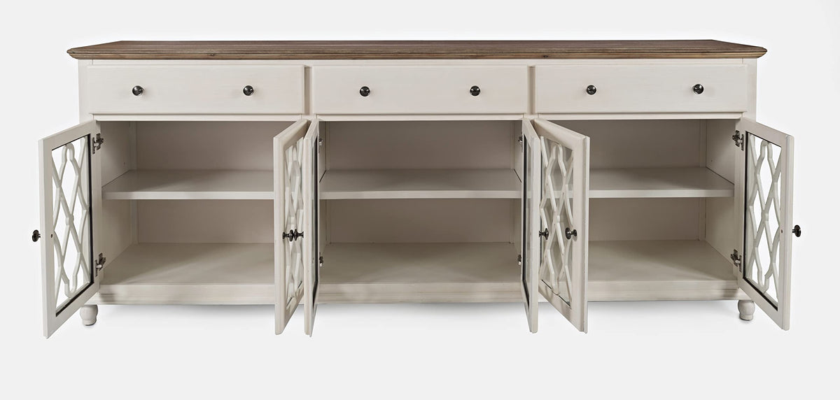 White Six-Door Accent Cabinet