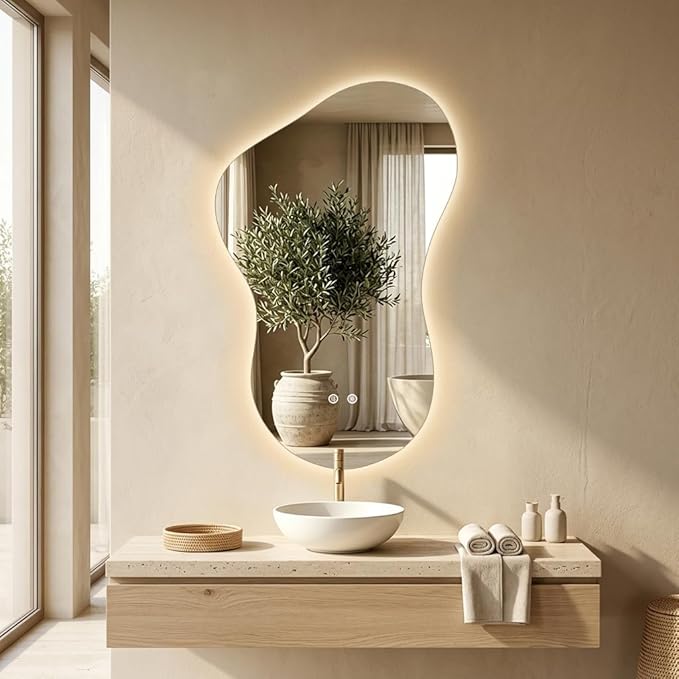 Irregular Backlit LED Bathroom Mirror