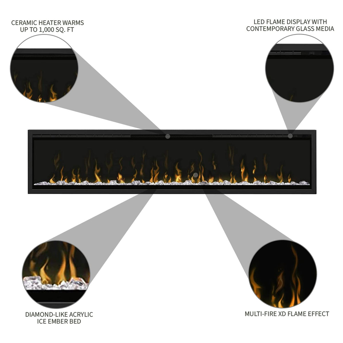 Built-In Linear Electric Fireplace