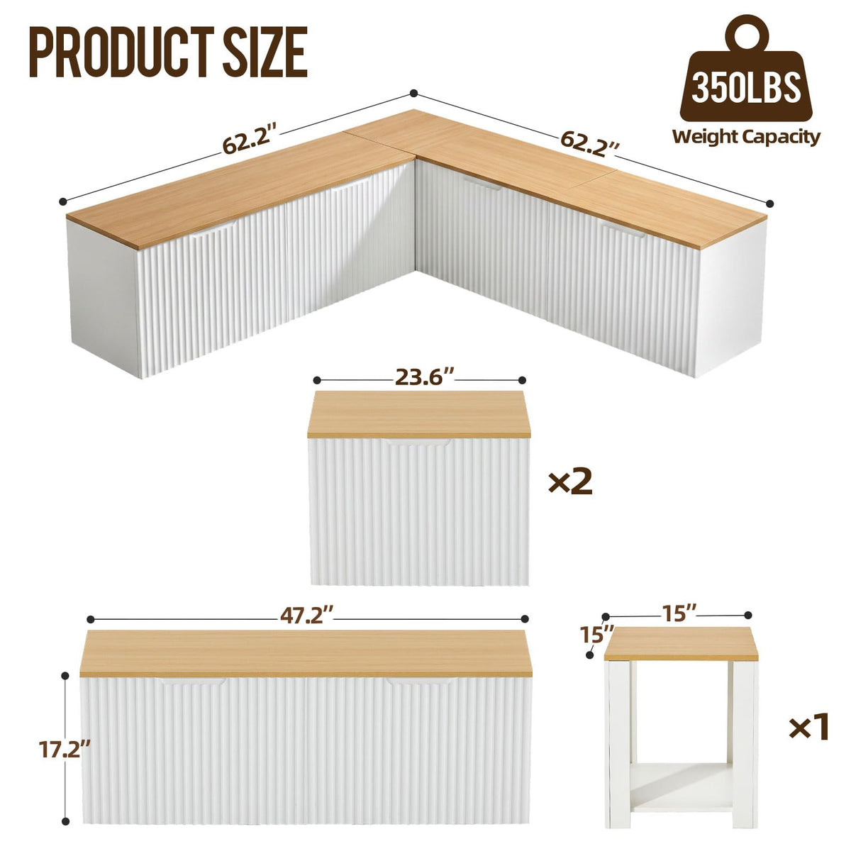 Modular Corner Storage Bench