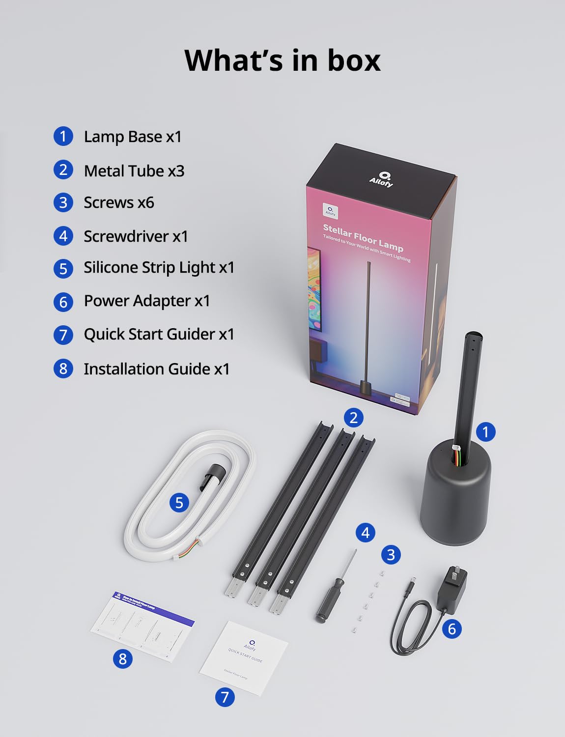 RGB Corner Floor Lamp with Music Sync & Voice Control