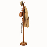Freestanding Coat Rack with 8 Hooks, Adjustable Height