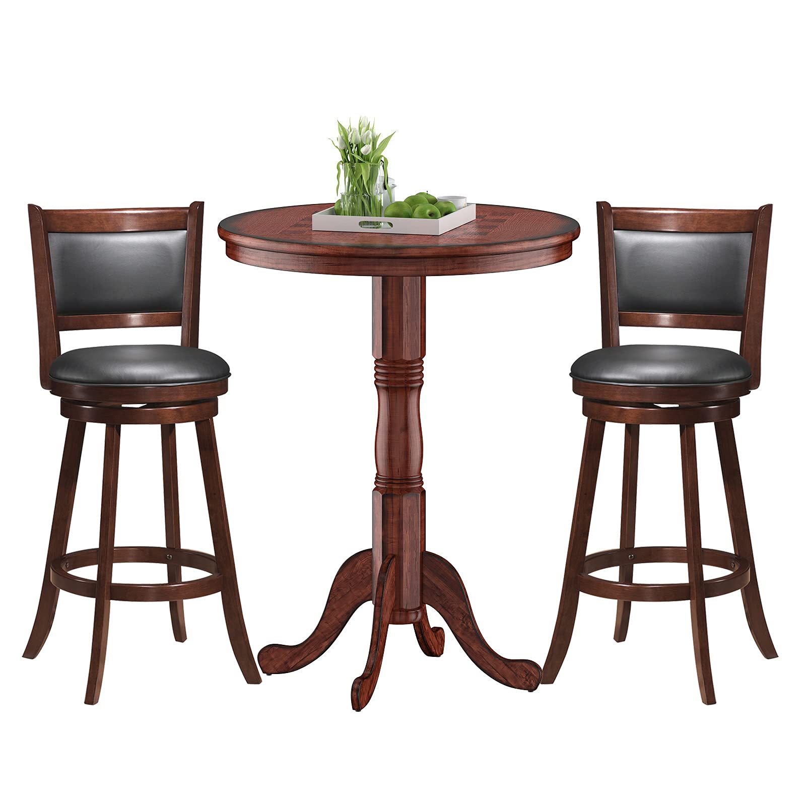 Round Bar Table & Swivel Stool Set