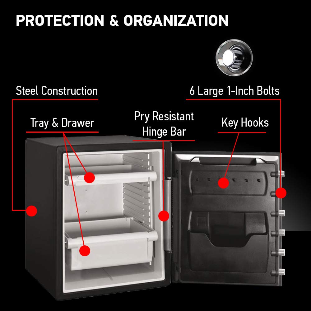 Fireproof Waterproof Floor Safe with Dial Combination Lock