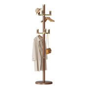 Solid Wood Coat Rack with 6 Hooks