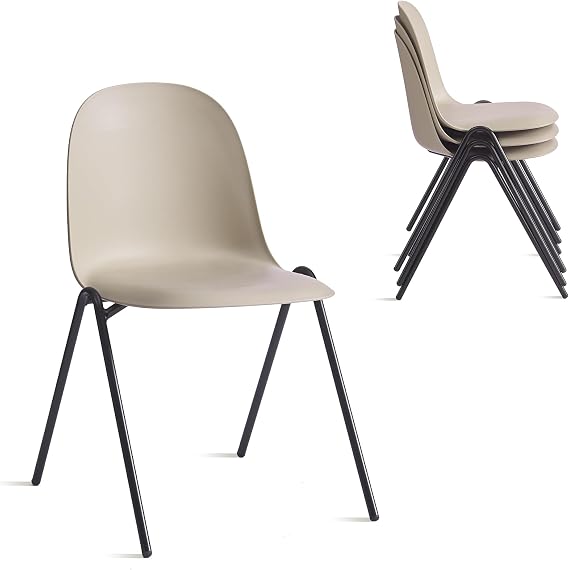 Lilac Stackable Dining Chairs, Set of 4
