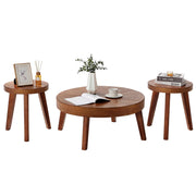 Farmhouse Round Coffee Table Set of 3