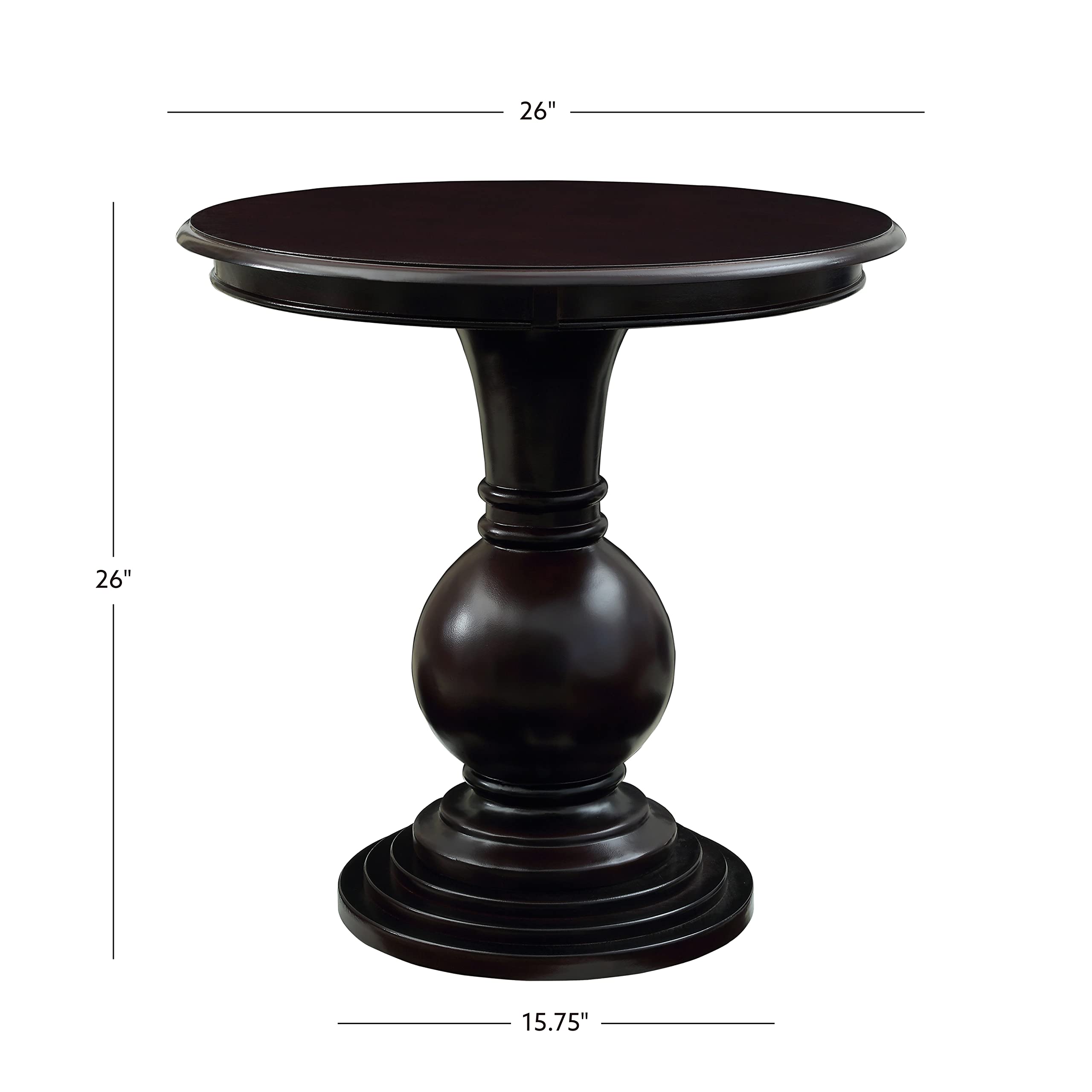 Espresso Round Accent Table