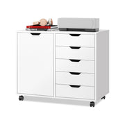 5-Drawer Printer Stand with Storage Cabinet
