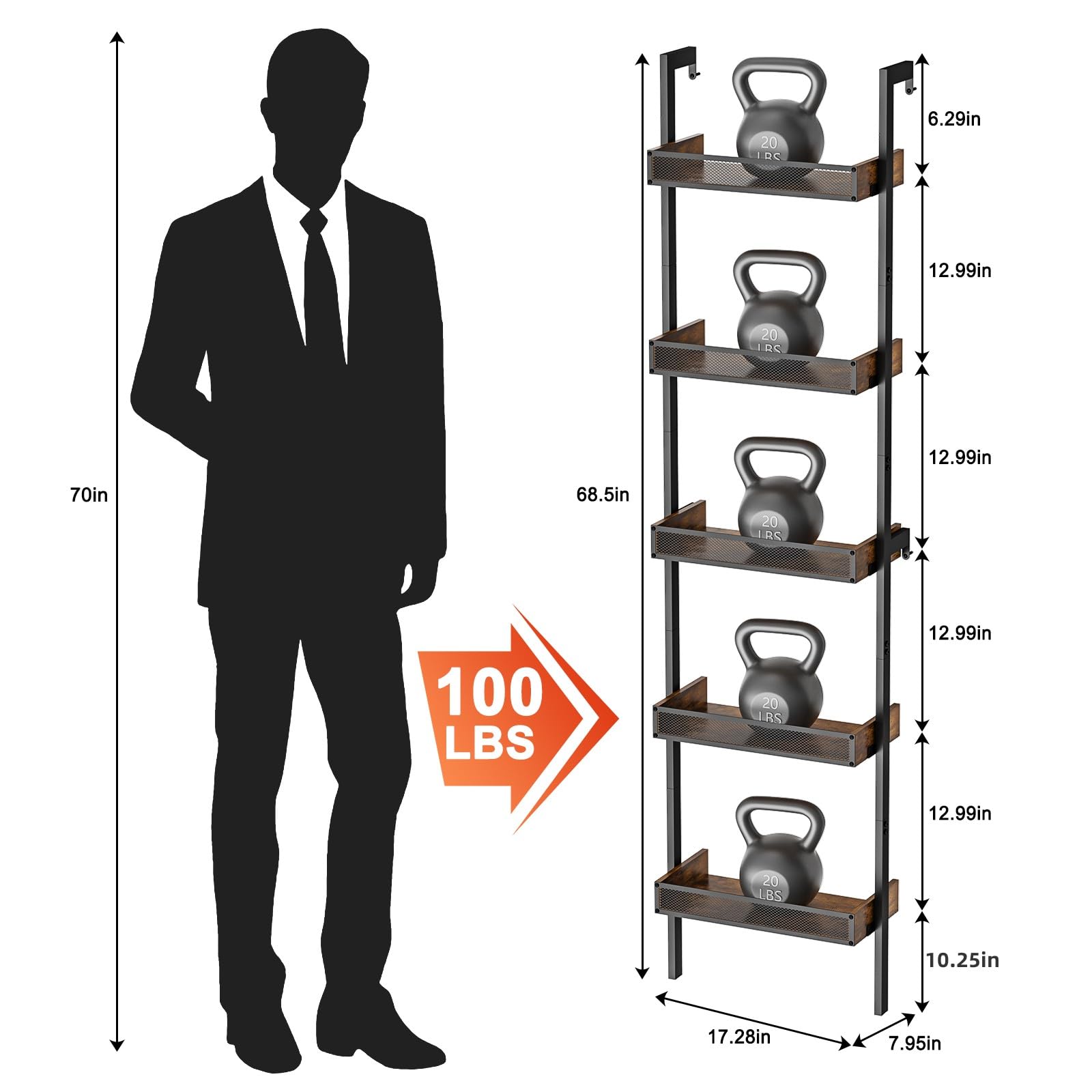 5-Tier Floor Wine Rack – 50 Bottle