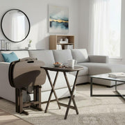 5-Piece Folding TV Tray Table Set with Storage Rack