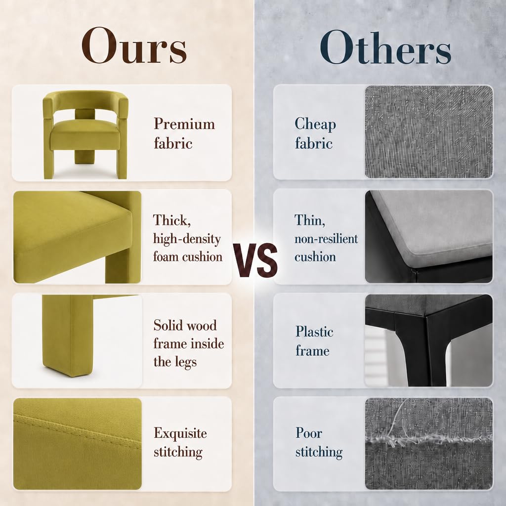 Olive Green Velvet Accent Chair