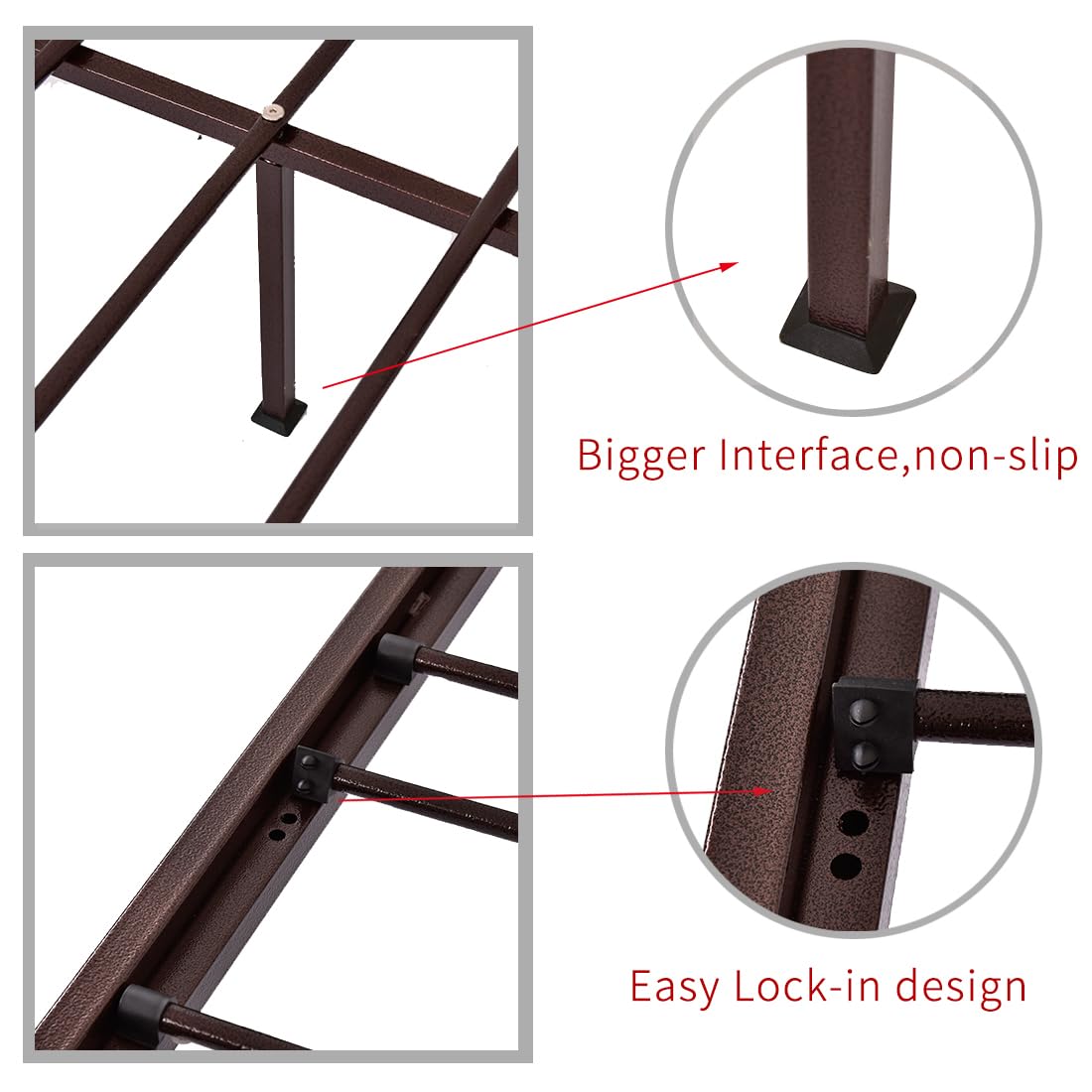 Twin Metal Daybed Frame with Heavy Duty Slats