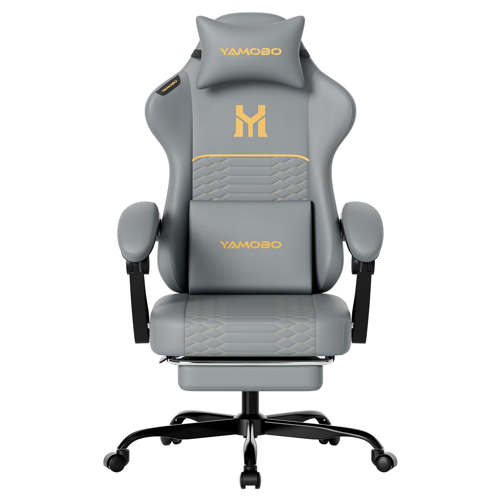 Ergonomic Gaming Chair with Footrest & Lumbar Support
