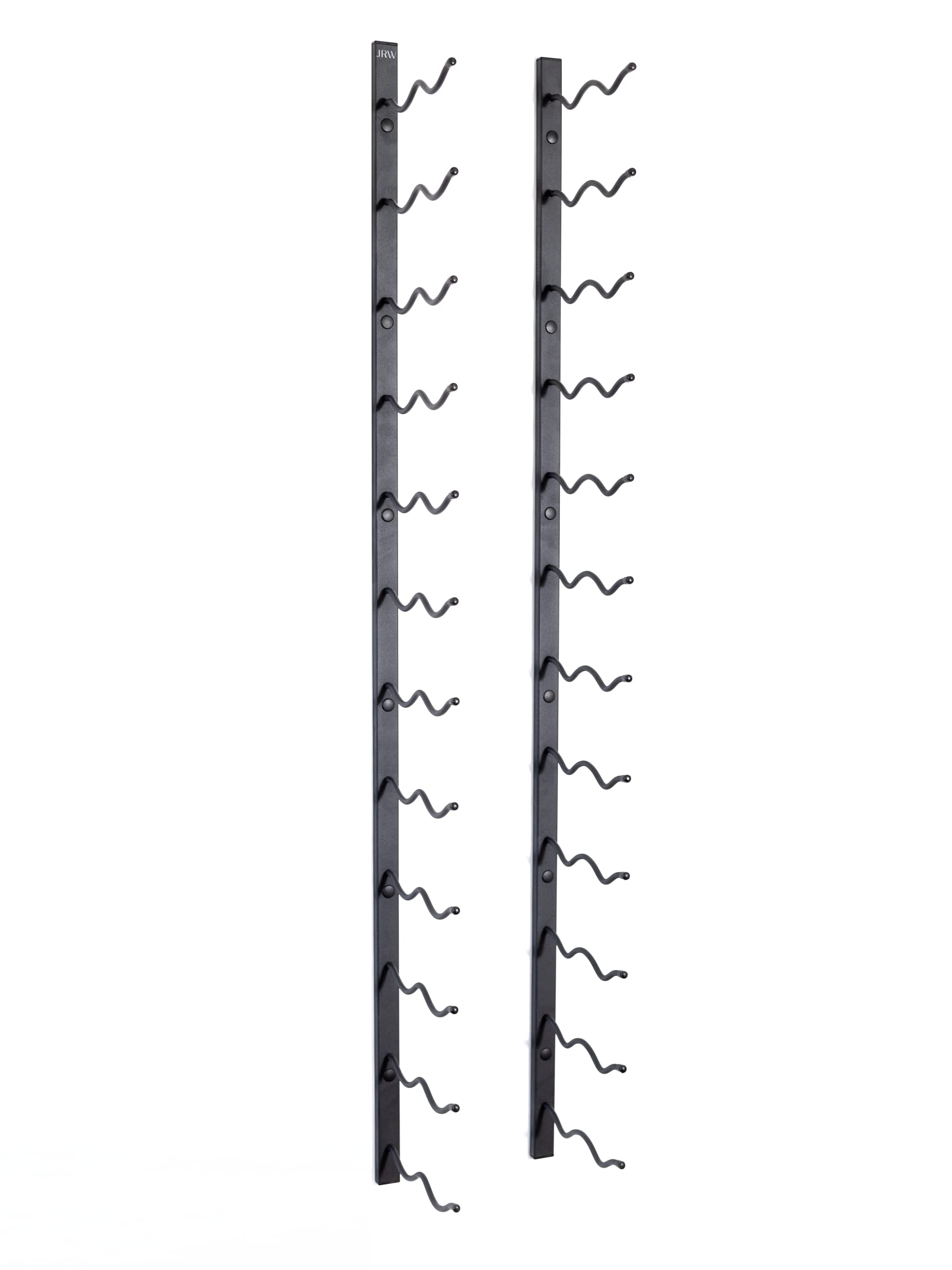 Jagged Ridge Wine Rooms - Premium Wall Mounted Metal Wine Rack - 24 Wine Bottles Holder - Modern Wine Rack, Matte Black - Space Saving for Home, Kitchen, Bar - Designed in Canada by Wine Enthusiasts