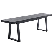 Wood Dining Bench with Metal Legs