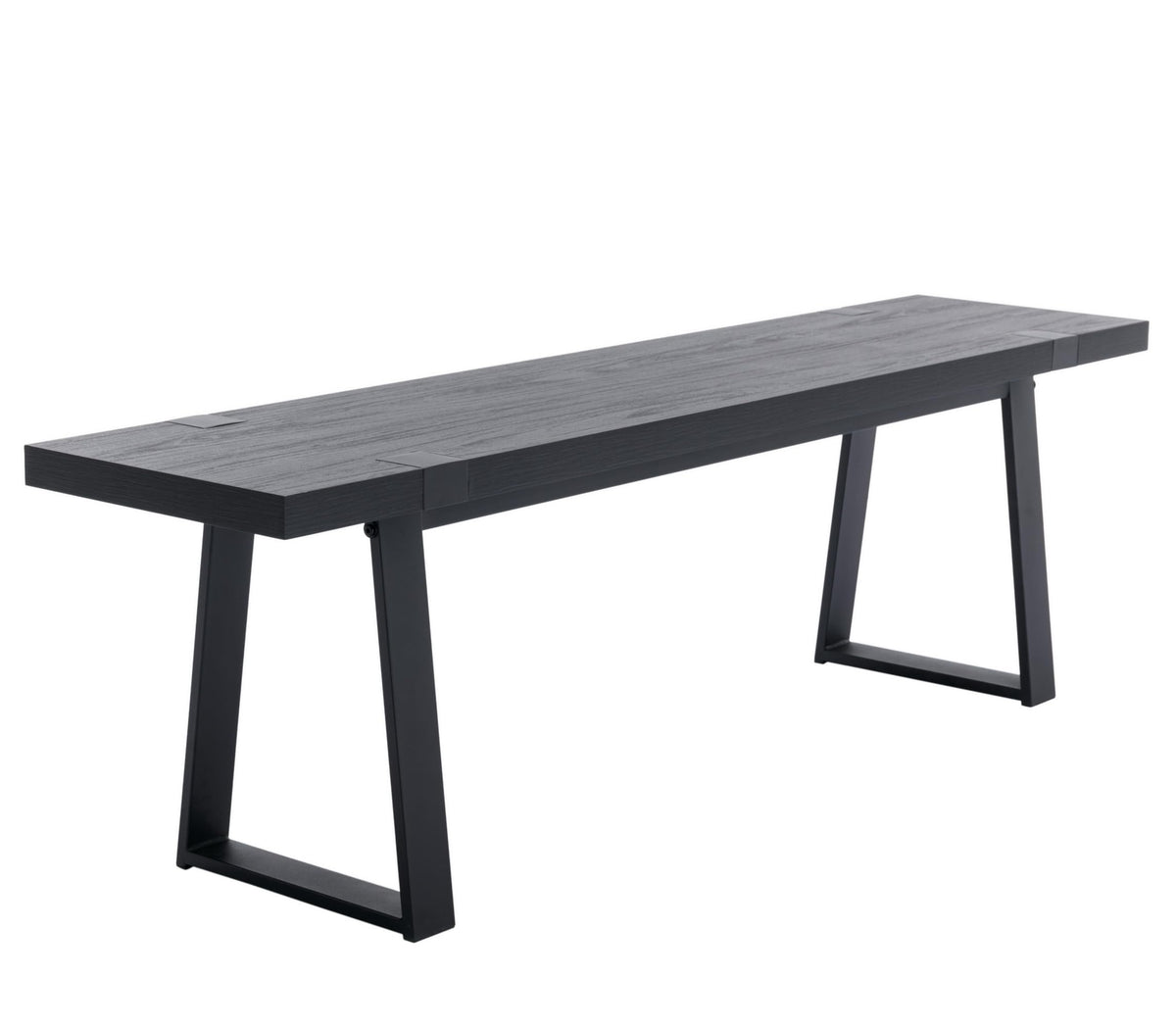 Wood Dining Bench with Metal Legs