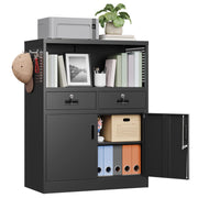 Locking Steel Cabinet with Drawers
