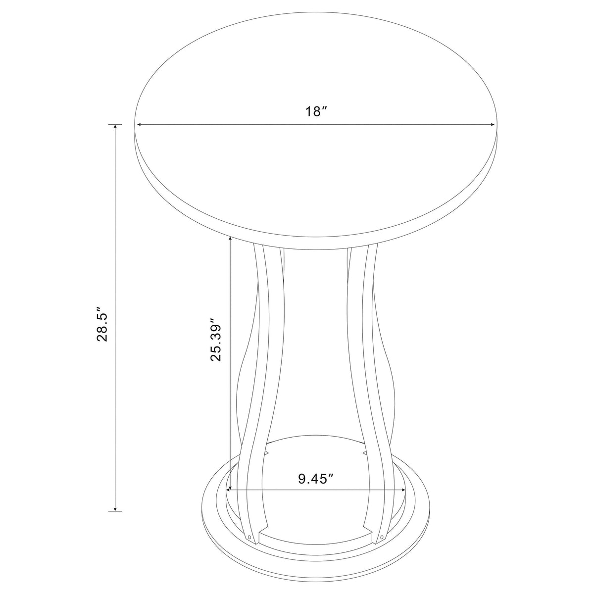 Coaster Elton 28.5-inch Round Wood Plant Stand with Shelf, Cherry 900934