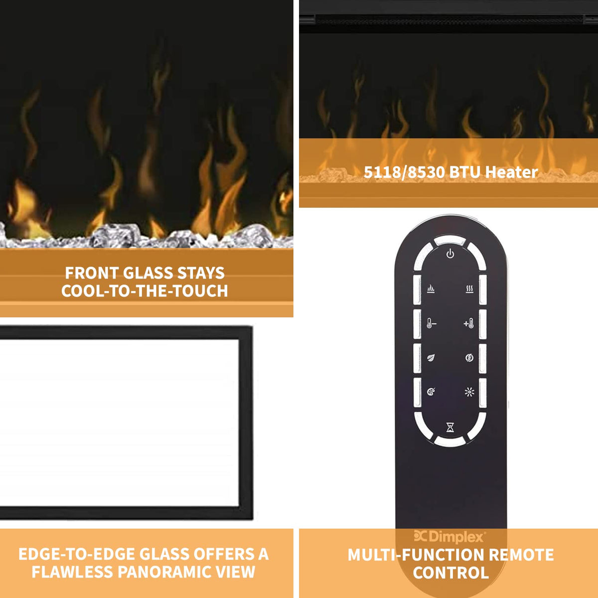 Built-In Linear Electric Fireplace