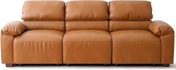 PU Leather Loveseat Sofa with Deep Seats & Wide Arms