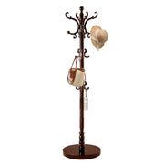 Solid Wood Coat Rack with 14 Hooks