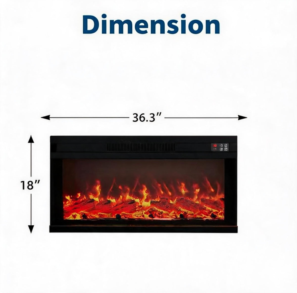 Hipicute 36 Inch Electric Fireplace Fits Up to 68 in TV, 4-Color Flame