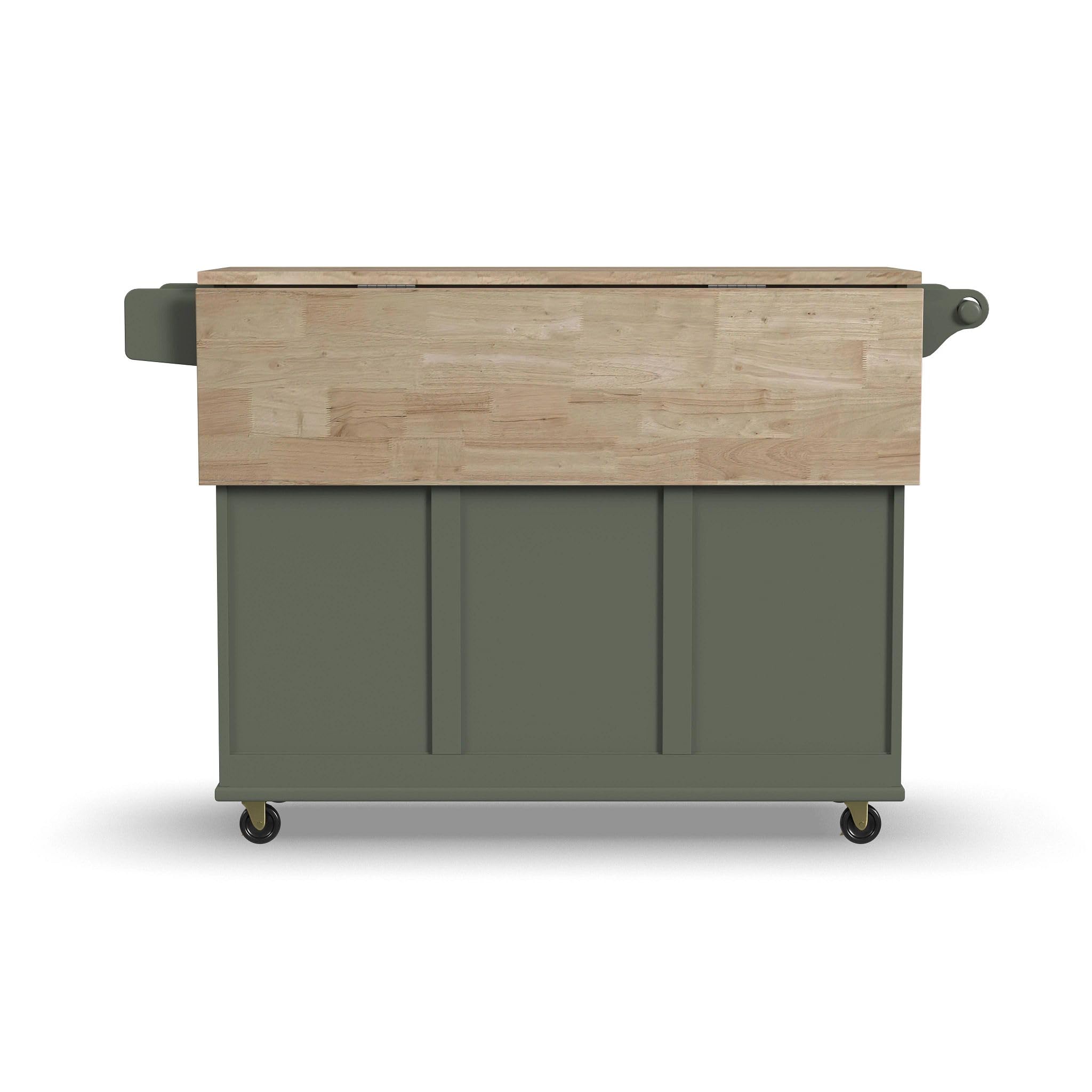 Mobile Kitchen Island Cart with Dropleaf Breakfast Bar