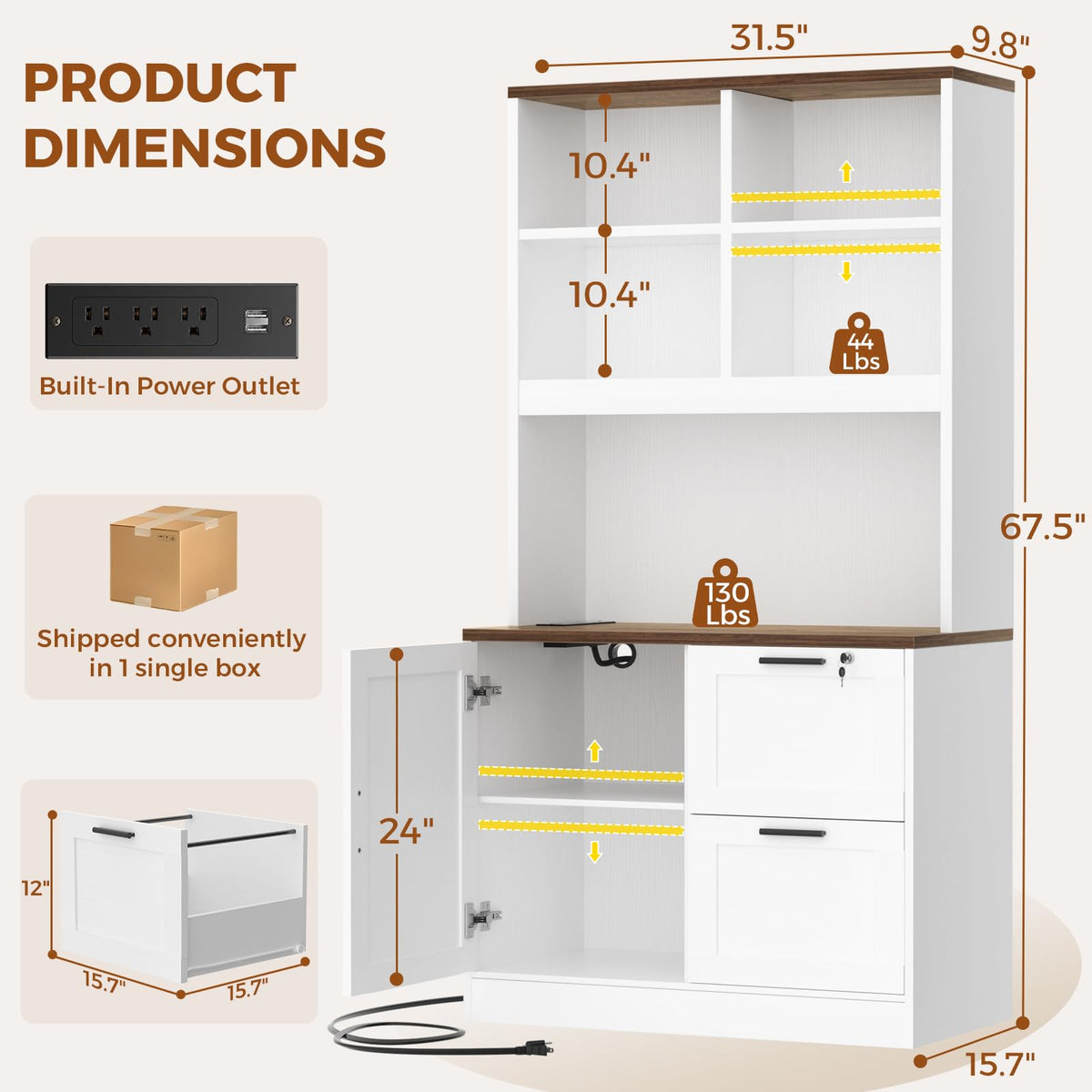 White File Cabinet Bookcase