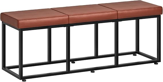 Faux Leather Dining Bench