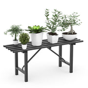 DHYGOTFUR Outdoor Plant Stand Aluminum, Indoor Heavy Duty Metal Bench
