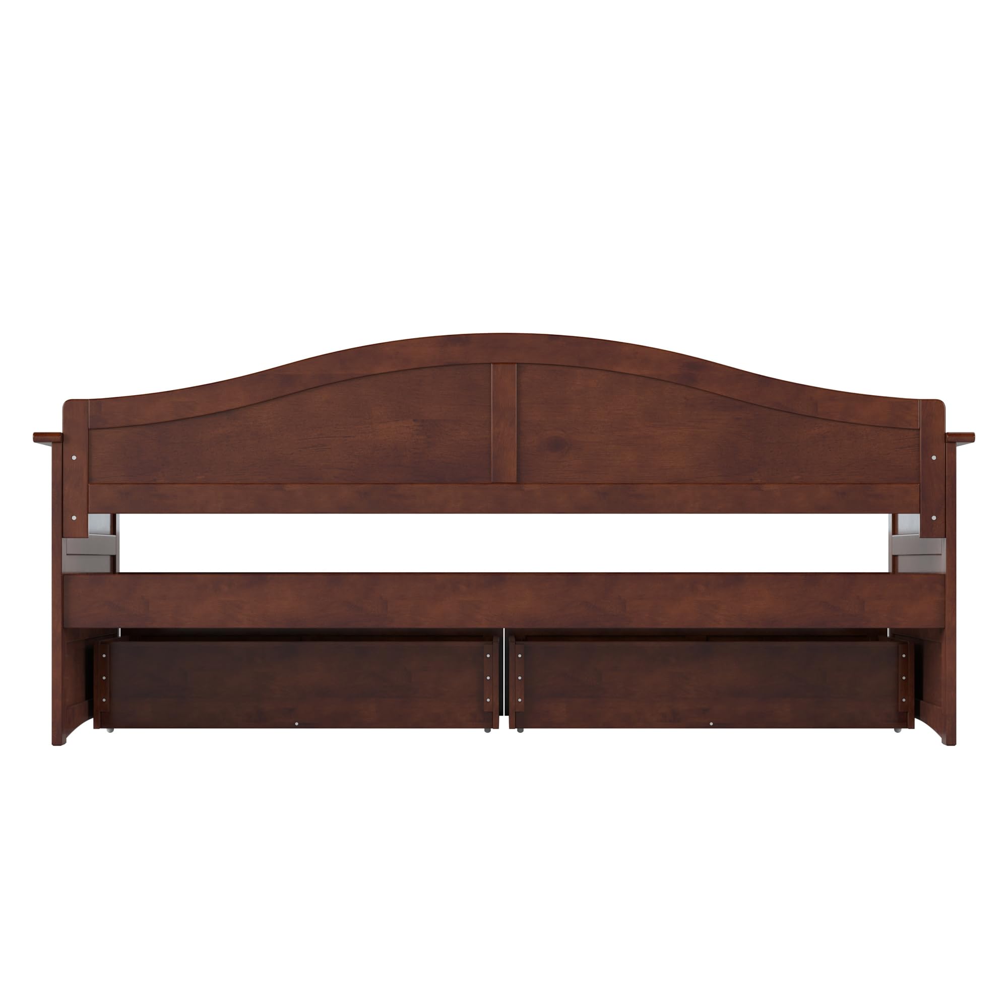AFI, Acadia Twin Size Wood Daybed Frame with 2 Storage Drawers, Walnut (Brown)
